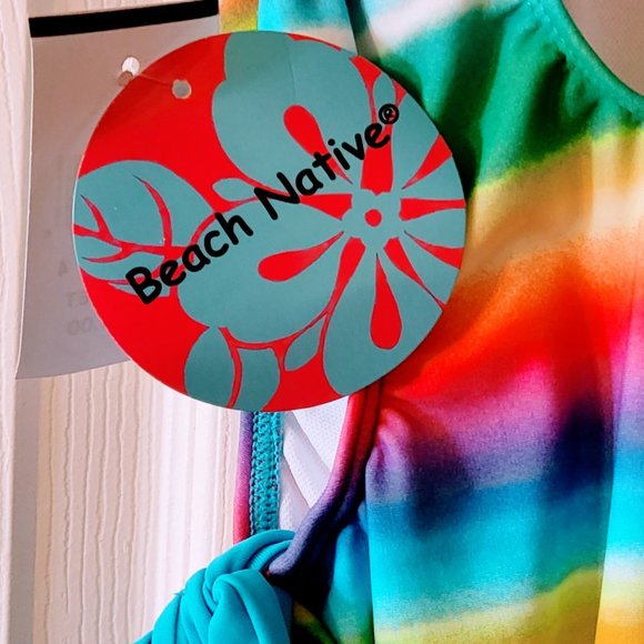 BNWT Sz 4 Gorgeous Bright-Colored Swimsuit 1-Piece w/Rhinestone Heart- SO PRETTY - Picture 7 of 10